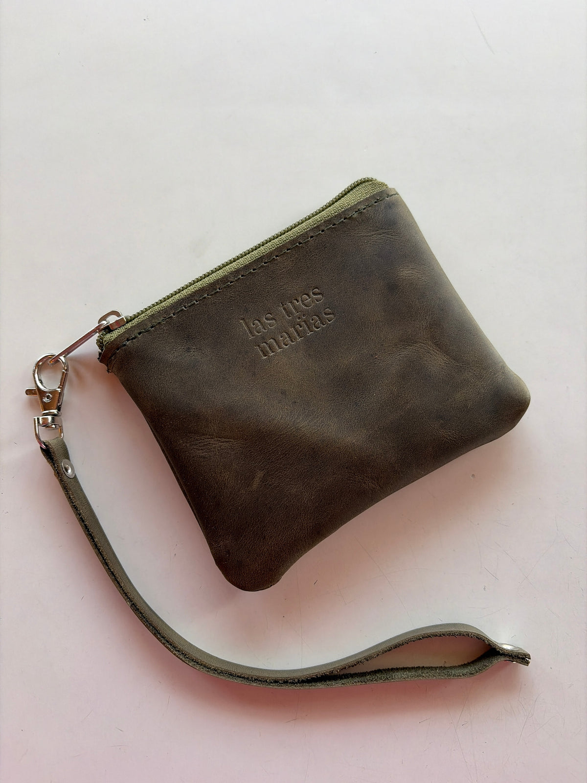 Monedero cuero verde everest