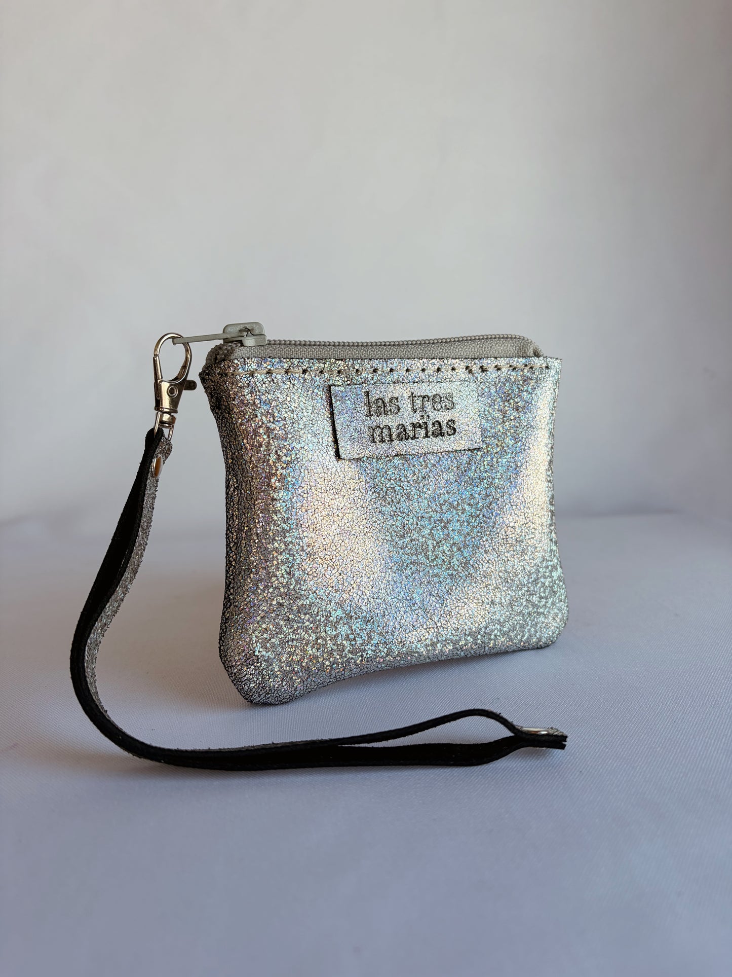 Monedero cuero glitter