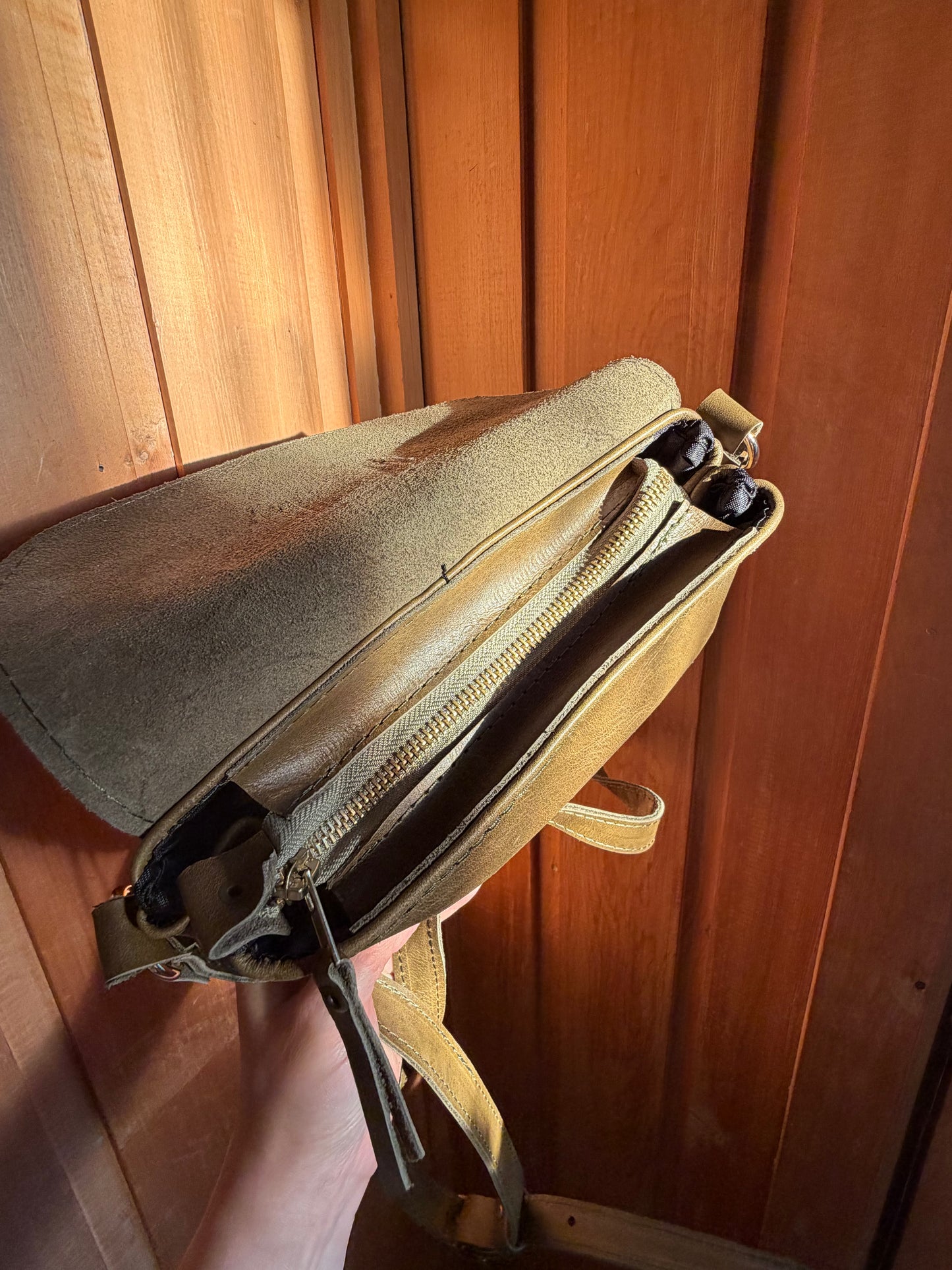 Bandolera Simone mini verde musgo