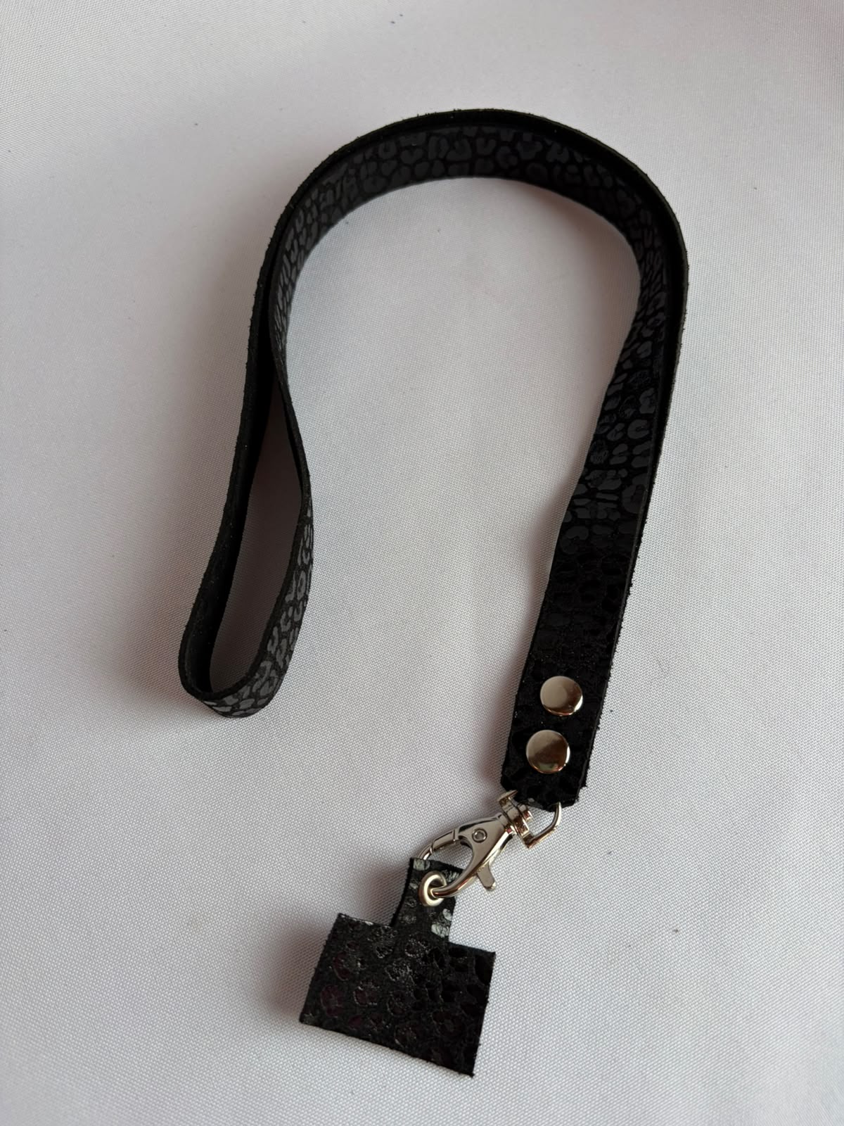 Lanyard de cuello negro chita