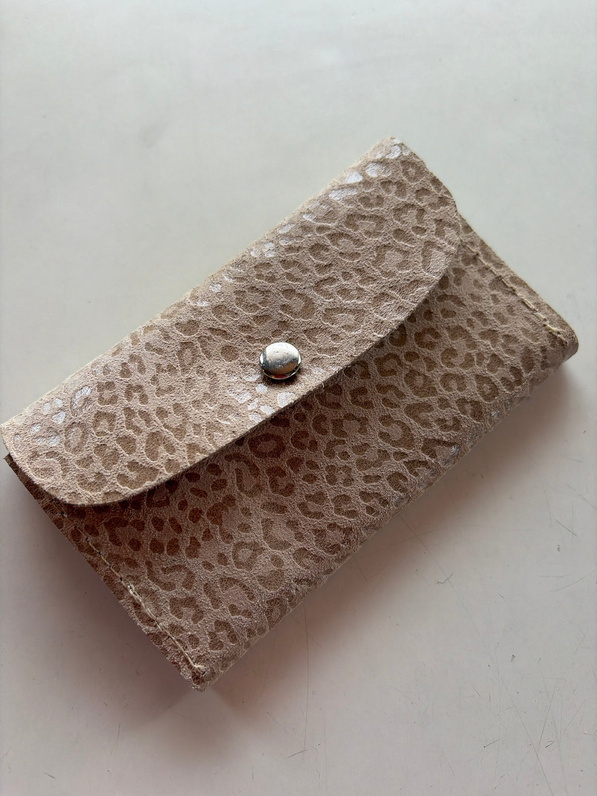 Joyero de cuero para cartera chita arena