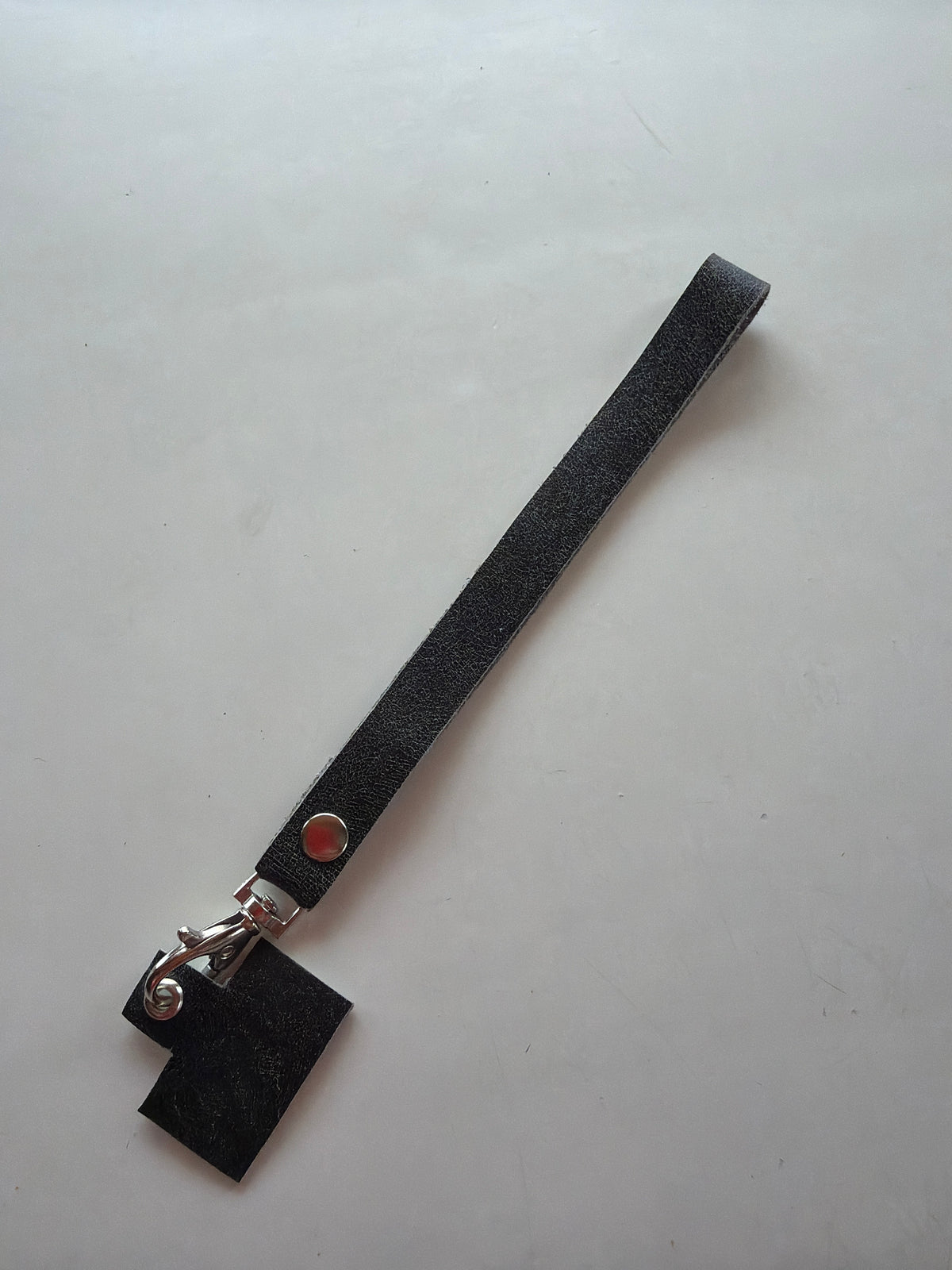 Lanyard de cuero Muñeca grafito envejecido