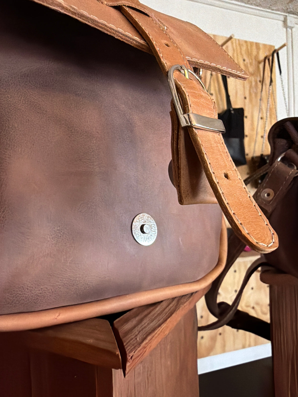 Bandolera Simone pocket miel & chocolate