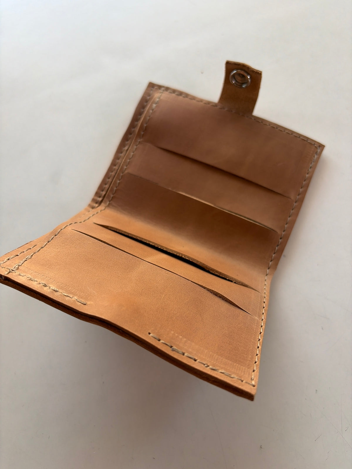 Billetera cuero miel