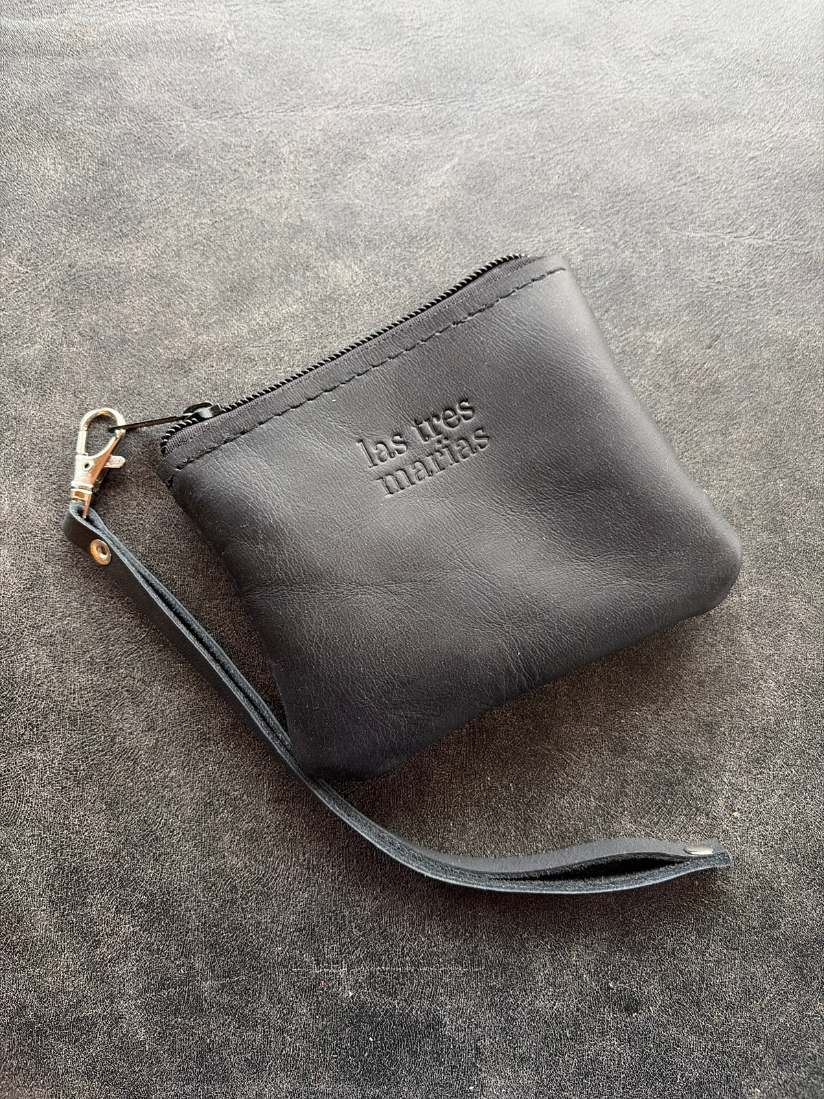 Monedero cuero negro everest