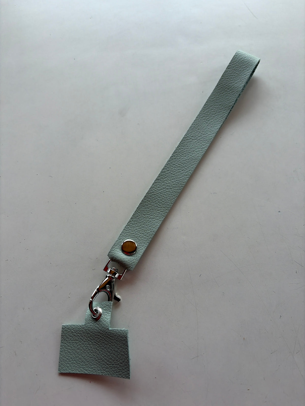 Lanyard de cuero Muñeca verde menta