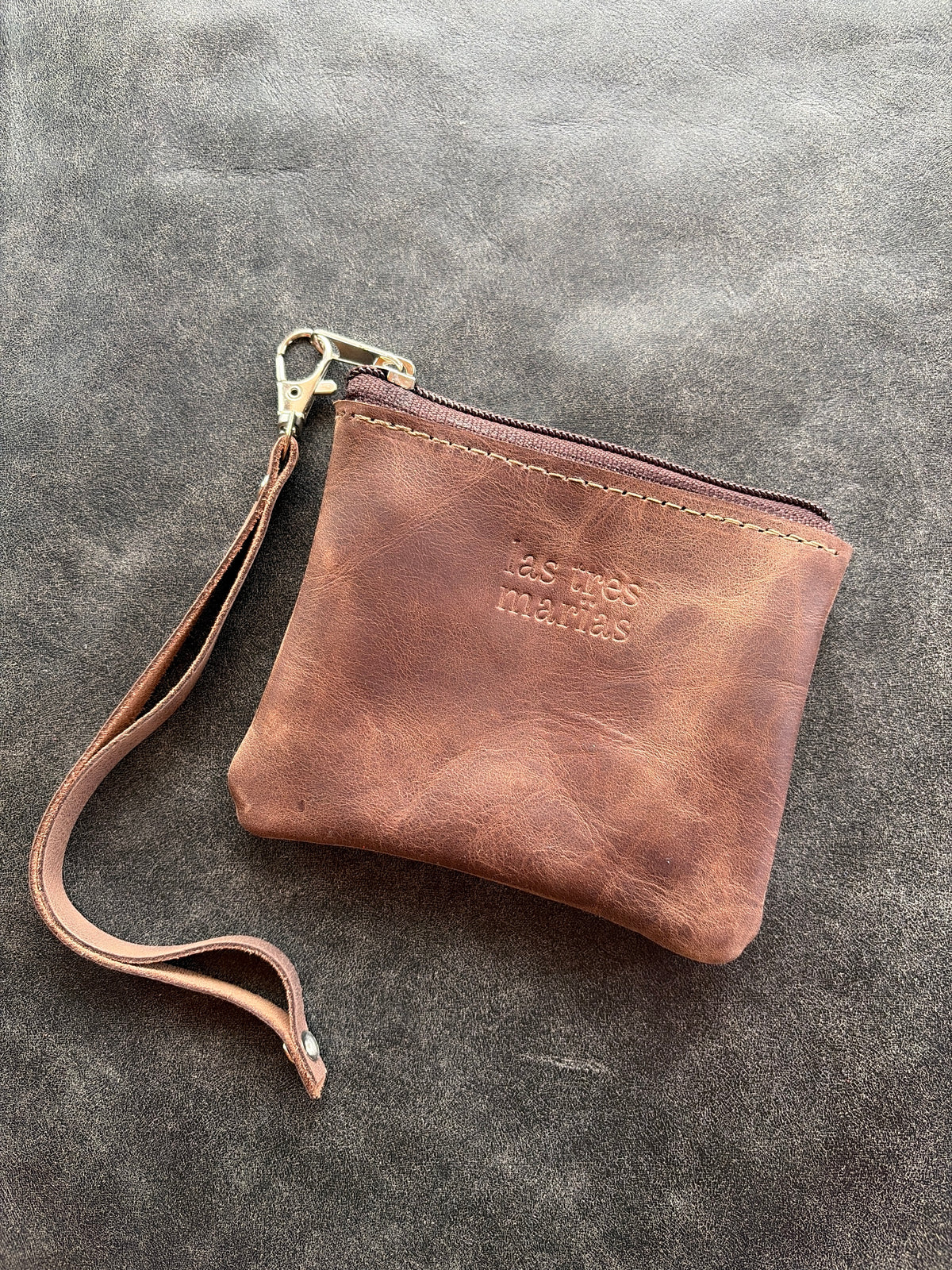 Monedero cuero chocolate everest
