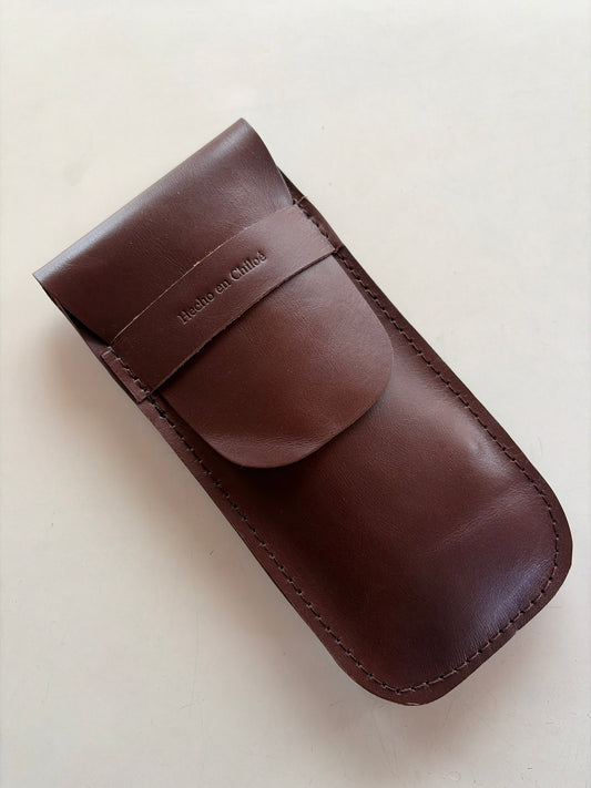 Funda de lentes chocolate encerado