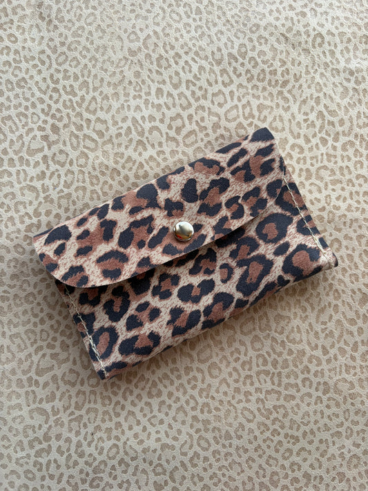 Joyero de cuero para cartera animal print