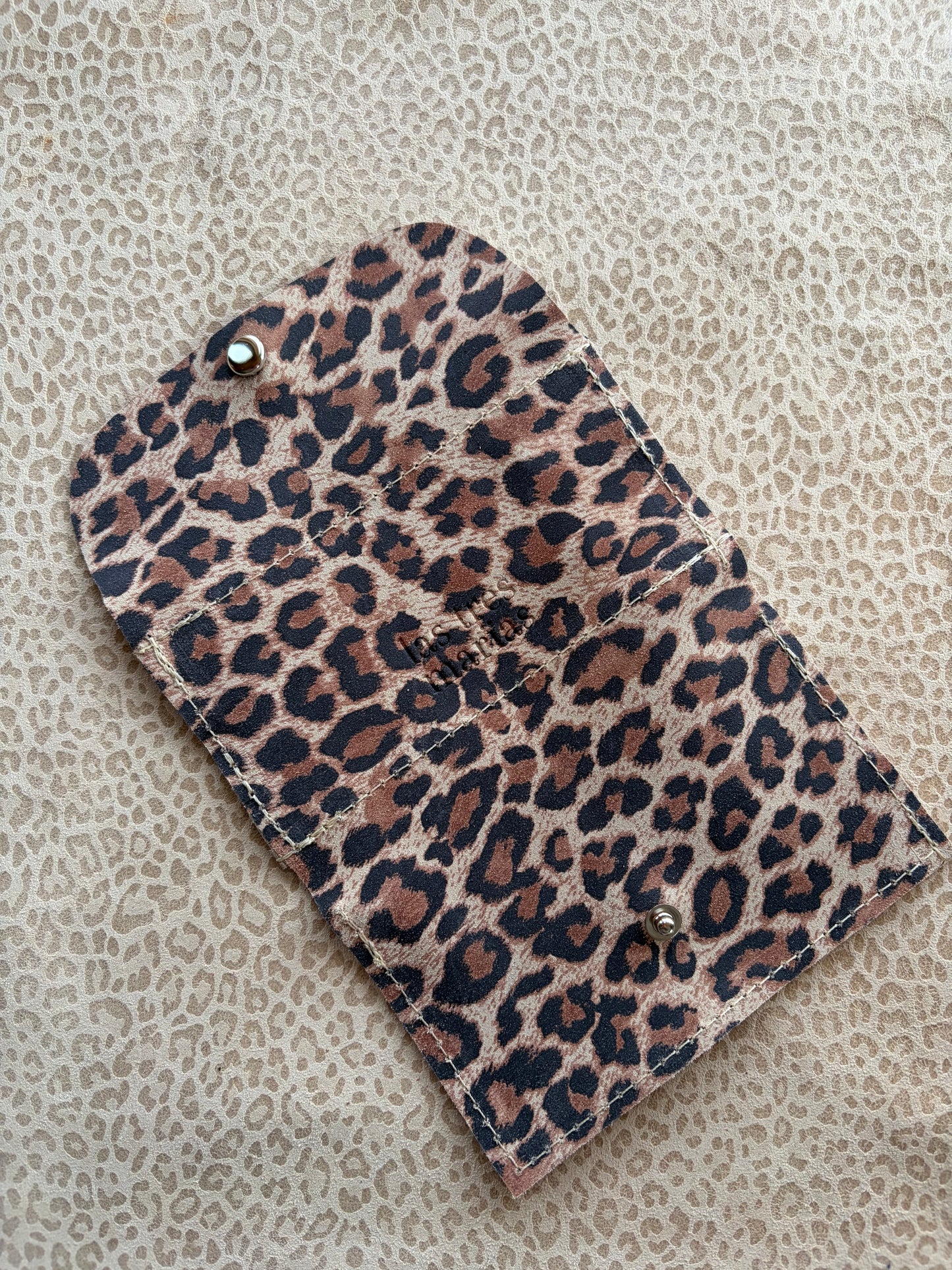 Joyero de cuero para cartera animal print
