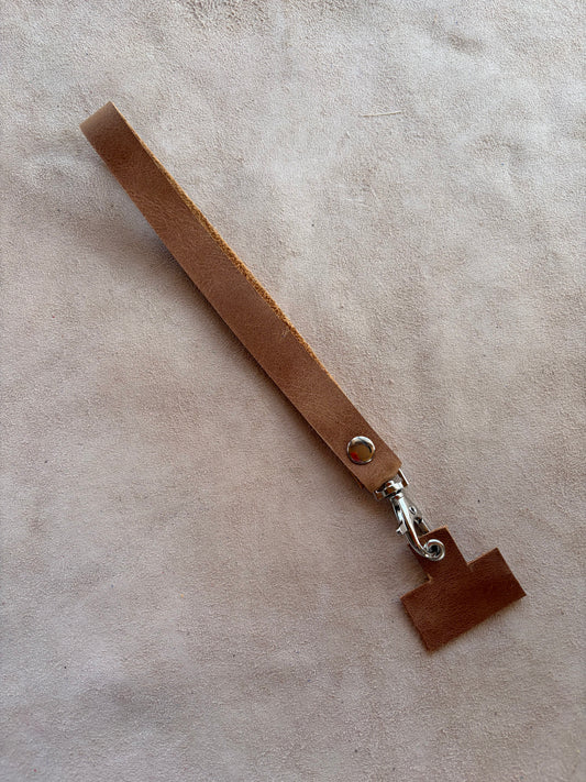 Lanyard de cuero Muñeca miel