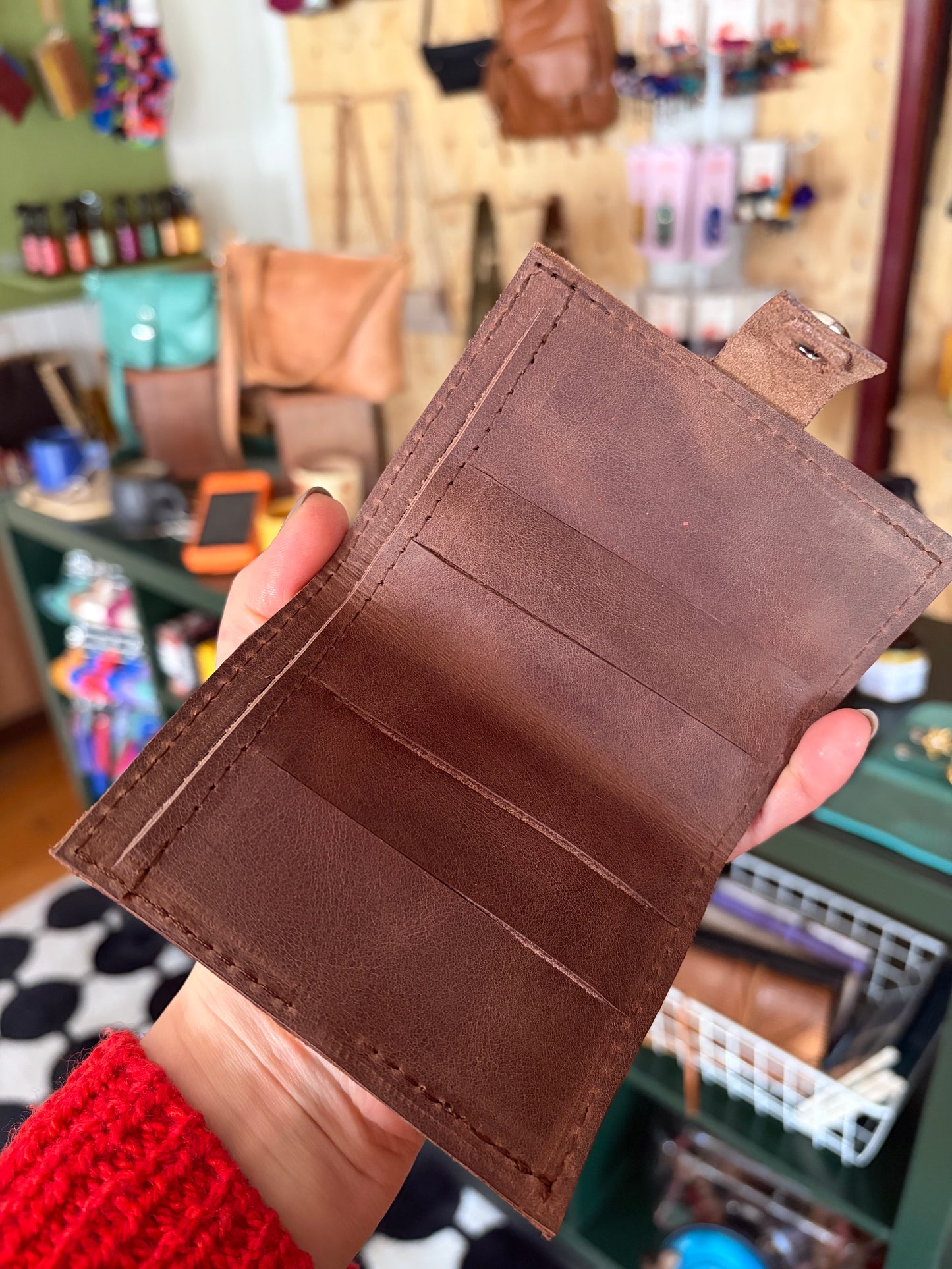 Billetera cuero chocolate everest