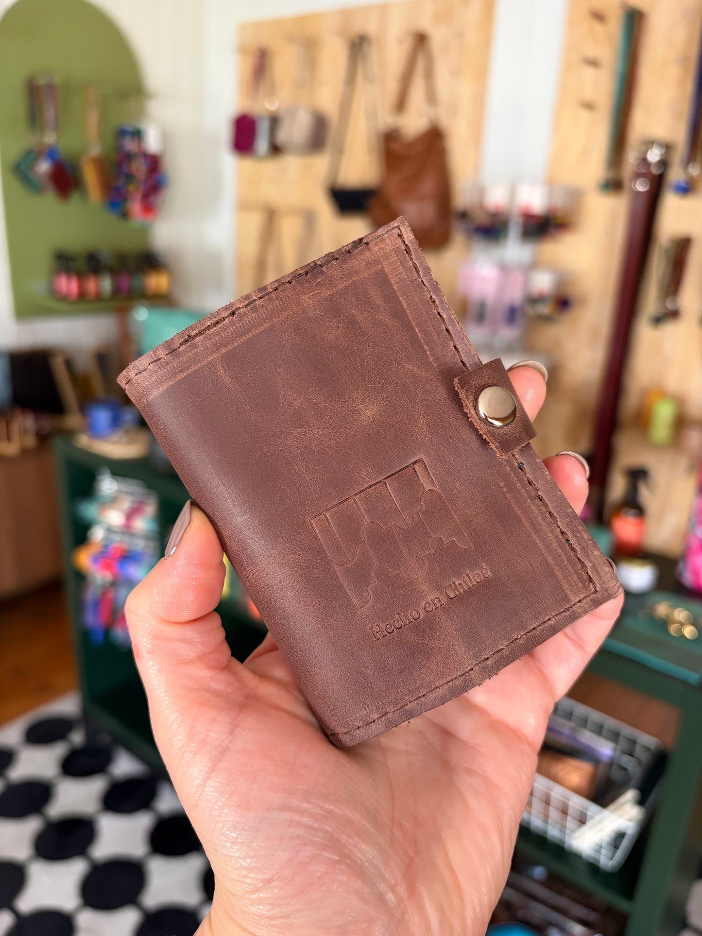 Billetera cuero chocolate everest
