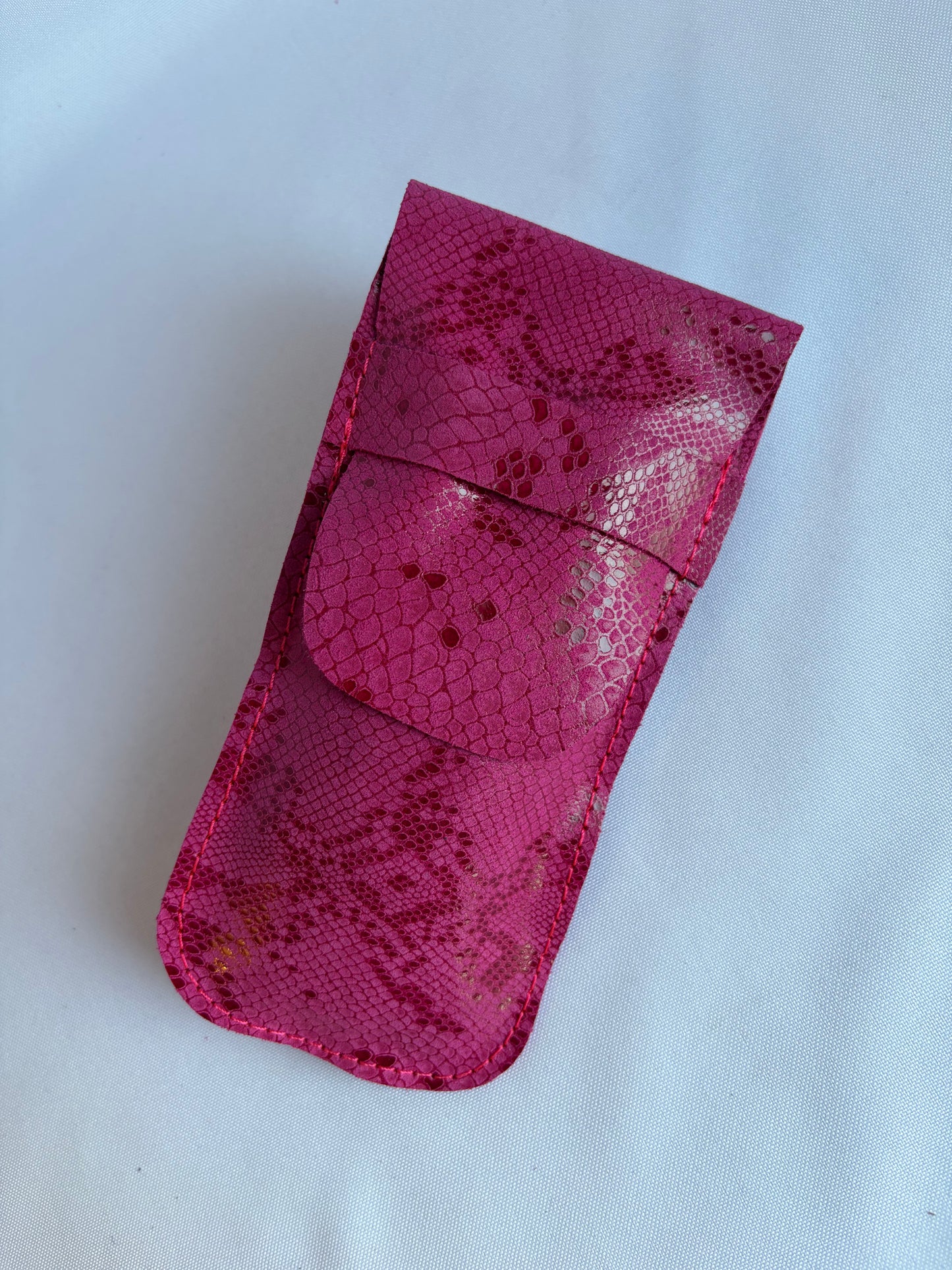 Funda de lentes fucsia piton