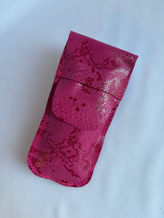 Funda de lentes fucsia piton