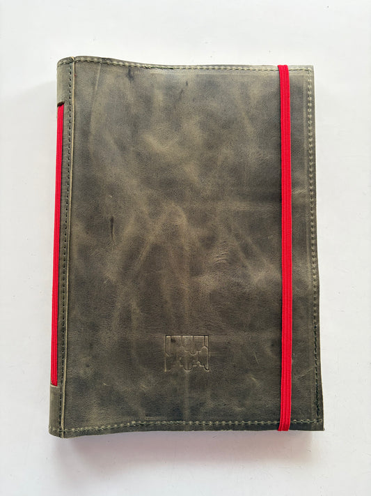Libreta eterna cuero verde olivo