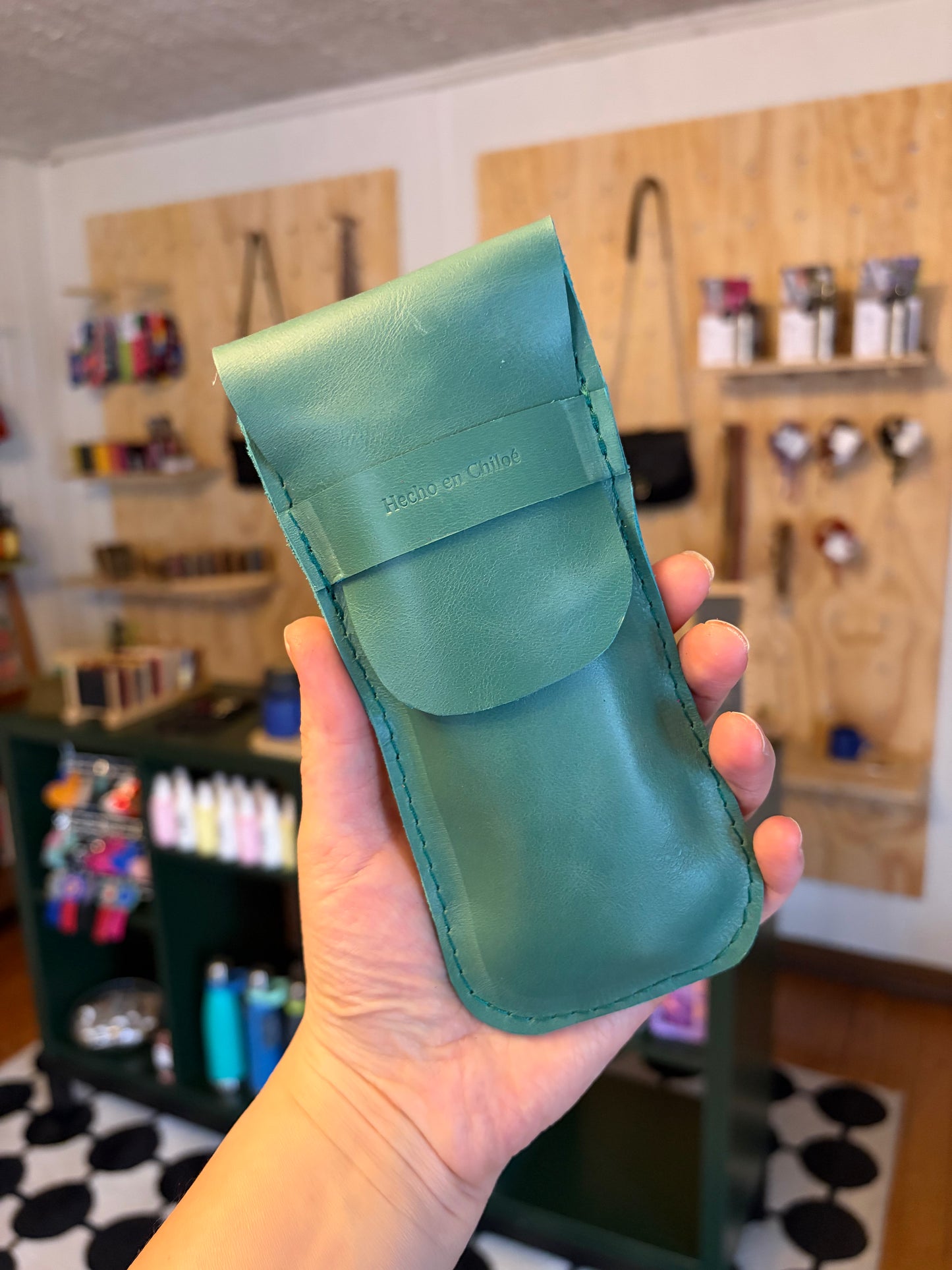 Funda de lentes turquesa