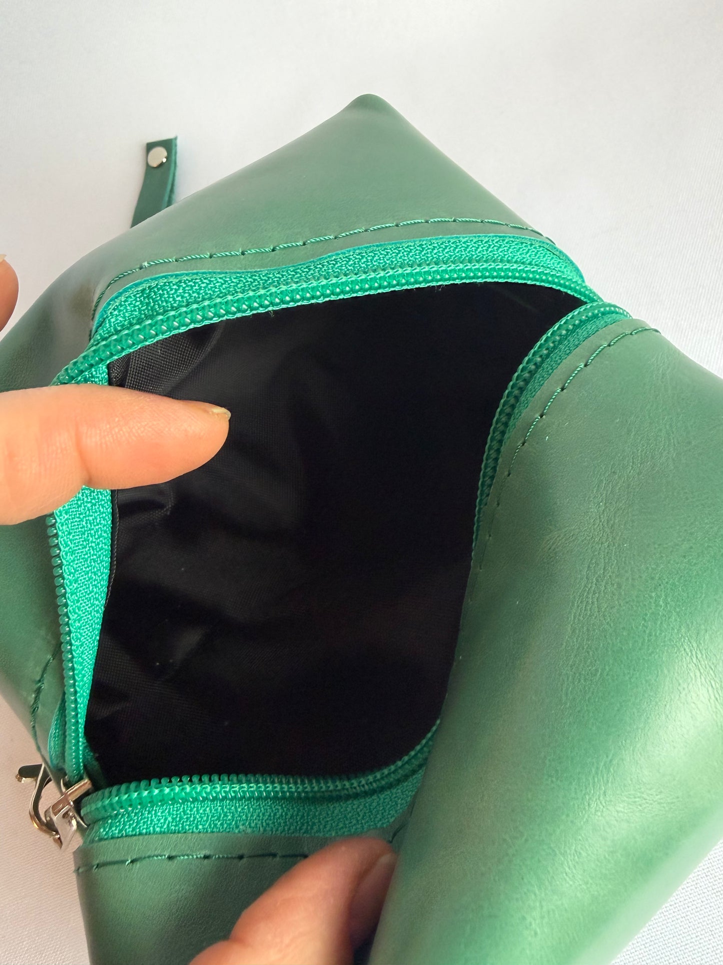 Cosmetiquero box de cuero turquesa