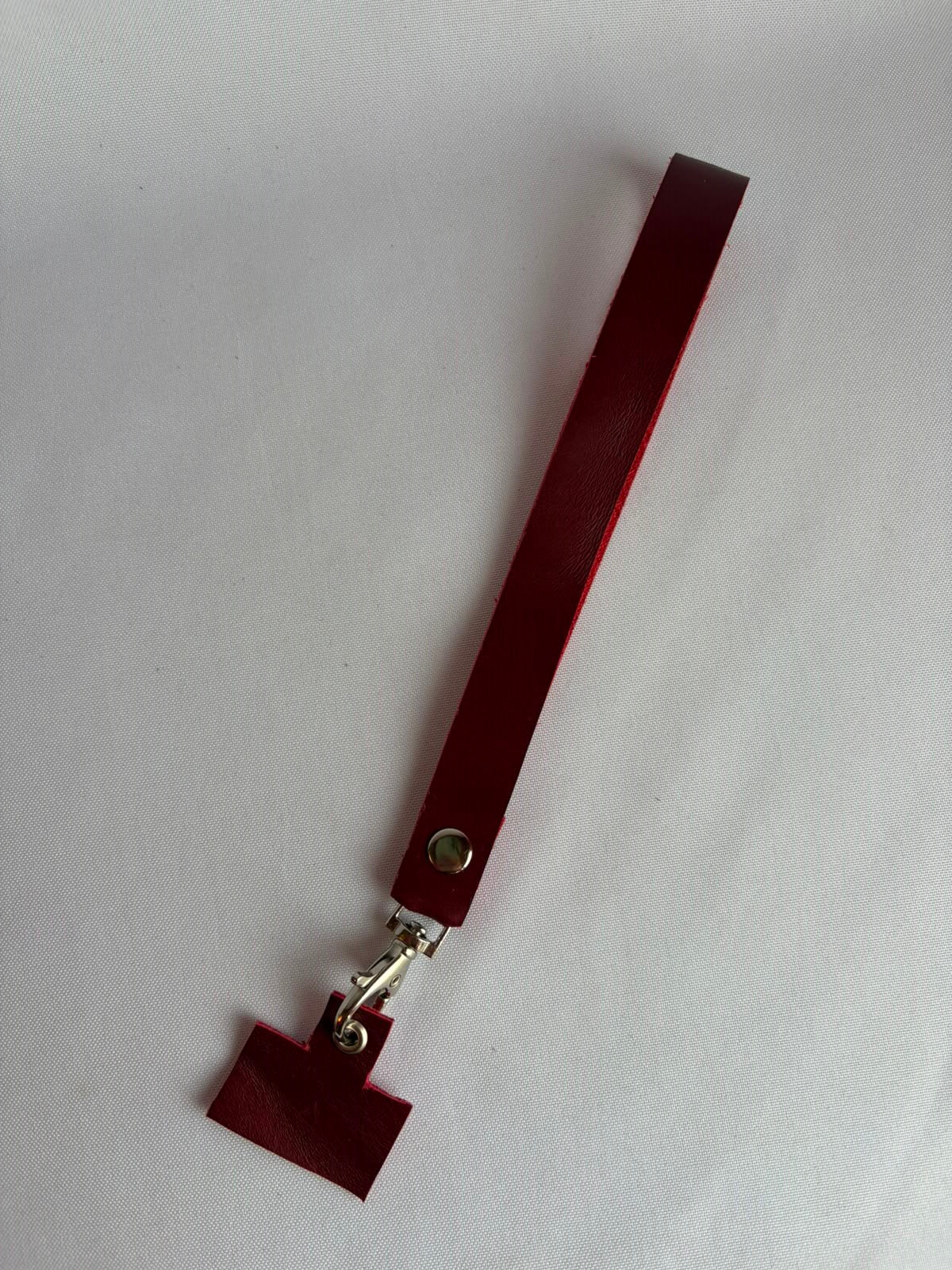 Lanyard de cuero Muñeca guinda